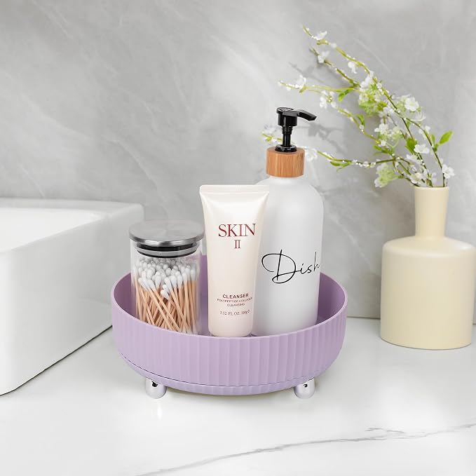 Anyoifax Makeup Perfume Organizer Tray 360 Degree Rotating Lazy Susan Skincare - Image 5
