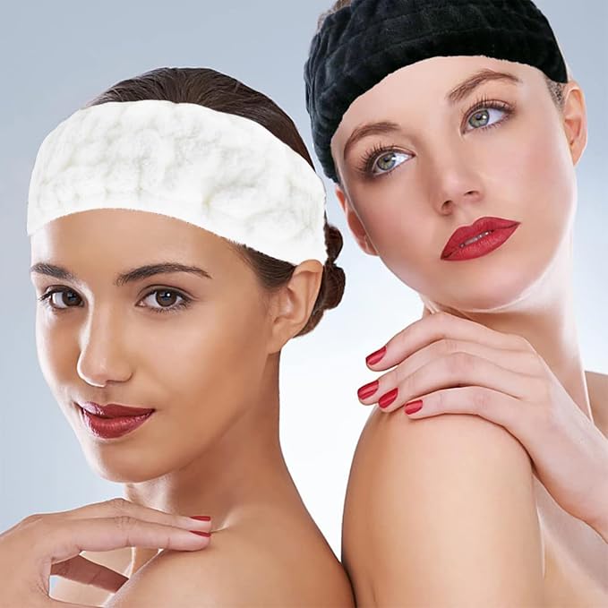 LAPOHI 3 Pack Modern Microfiber Facial Headbands - Image 5