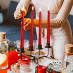 WPONSZU 14 Pack Tall Red Taper Candles 10 Inch Unscented Dripless Candlesticks - Image 3