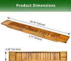 VaeFae Teak Bathtub Tray, Wooden Bath Caddy - Image 3