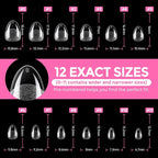 UNA GELLA Extra Short Almond Nail Tips Full Cover 216PCS Gel Nail Tips Short - Image 8