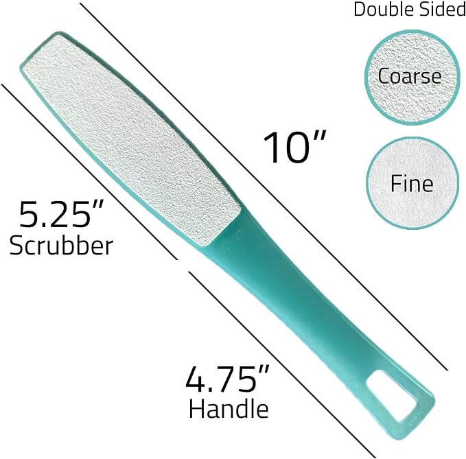 1 ALAZCO Double Sided Foot File Pumice Ergonomic Handle Scrubber Immediate - Image 2