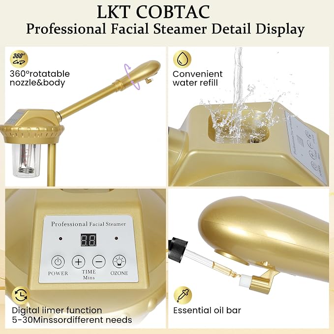 Professional Facial Steamer on Wheels, Spa Face Steamer - Image 9