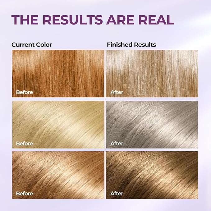 Karseell maca power Purple Hair Mask and Purple Shampoo Set, Neutralizes Brass - Image 7