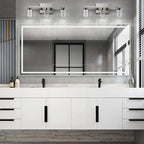 Bathroom Light Fixtures, 3 Light Brushed Nickel Bathroom Vanity Light over - Image 6