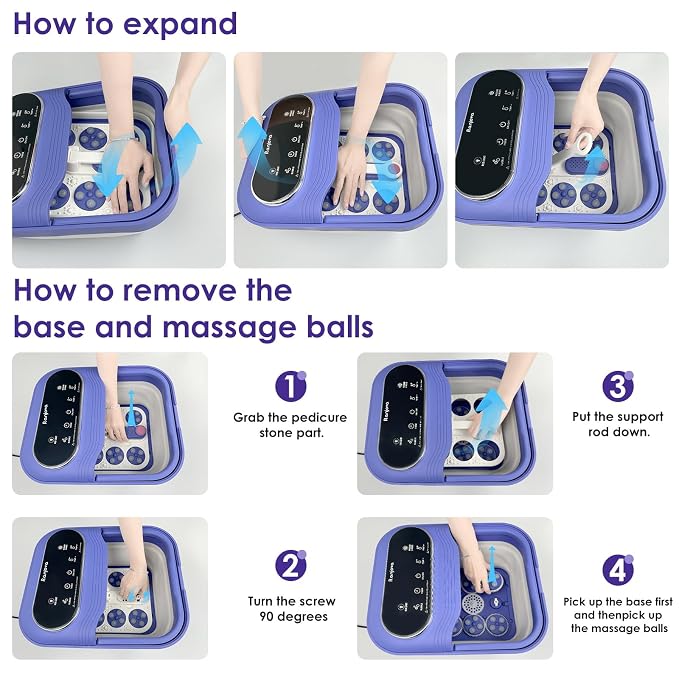 Ranjova Foot Spa Electric Rotary Massage, Collapsible Foot Bath - Image 8