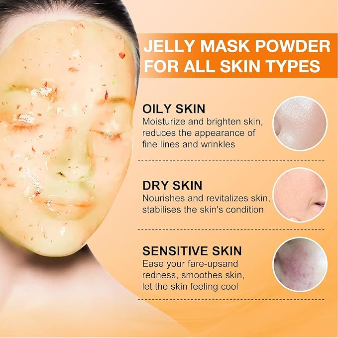 Jelly Mask for Facials Professional, Hydrating & Moisturizing Peel-Off Natural - Image 2