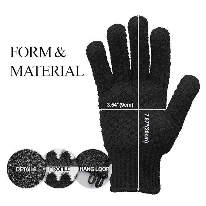 Evridwear Exfoliating Dual Texture Bath Gloves - Image 2