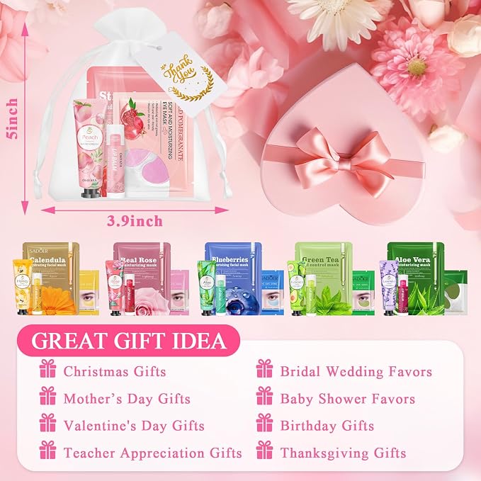72 Pcs Bulk Gifts For Women, Bulk Facial Mask, Lip Balms, Hand Creams & Under - Image 6