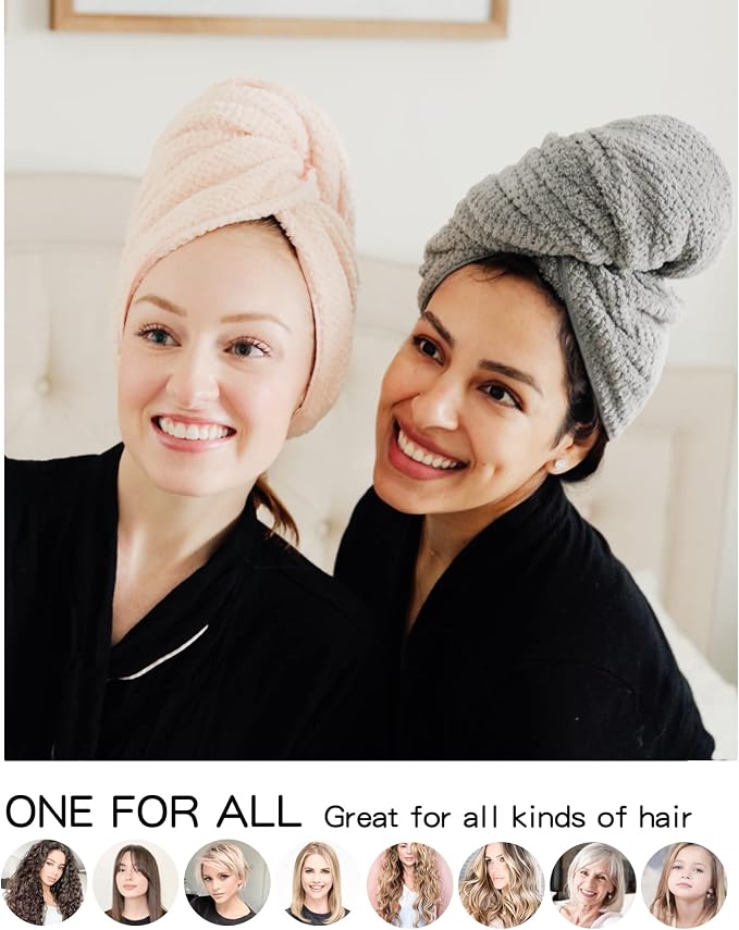 ROLSHOL 2 Packs Large Microfiber Hair Towels - Image 5