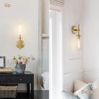 Hardwired Gold Wall Sconces Set of 2, Modern Bathroom Sconces Wall Lighting - Image 8