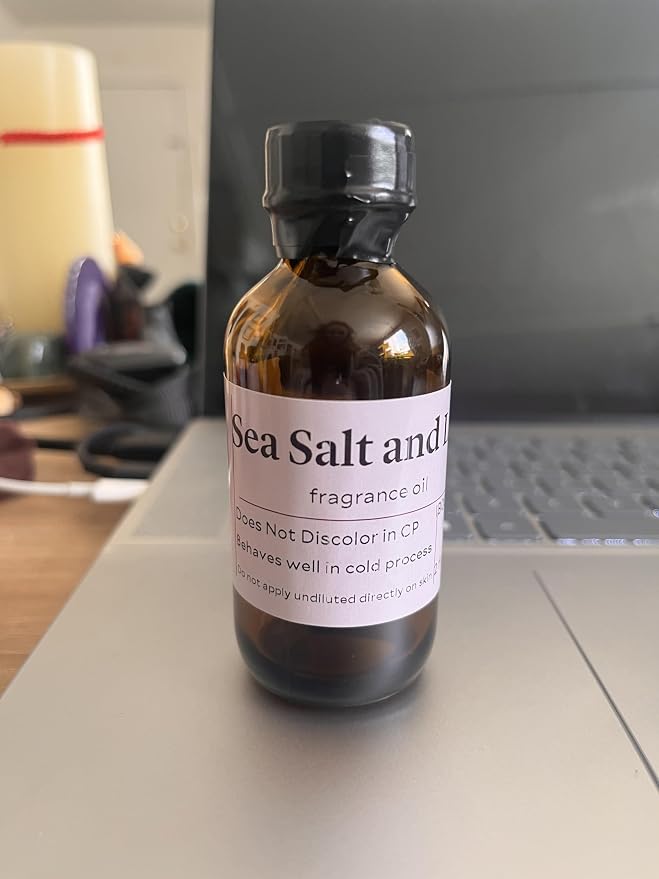 Bramble Berry Sea Salt and Lily Fragrance Oil 2 oz | Fresh Floral Ocean Scent - Image 3