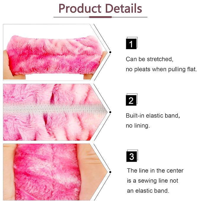 VELSCRUN Spa Headband, Makeup Face Wash Skincare Headbands, Stuff - Image 7