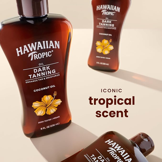 Hawaiian Tropic Dark Tanning Oil, 8 Fl Oz | Moisturizing Body Oil - Image 3