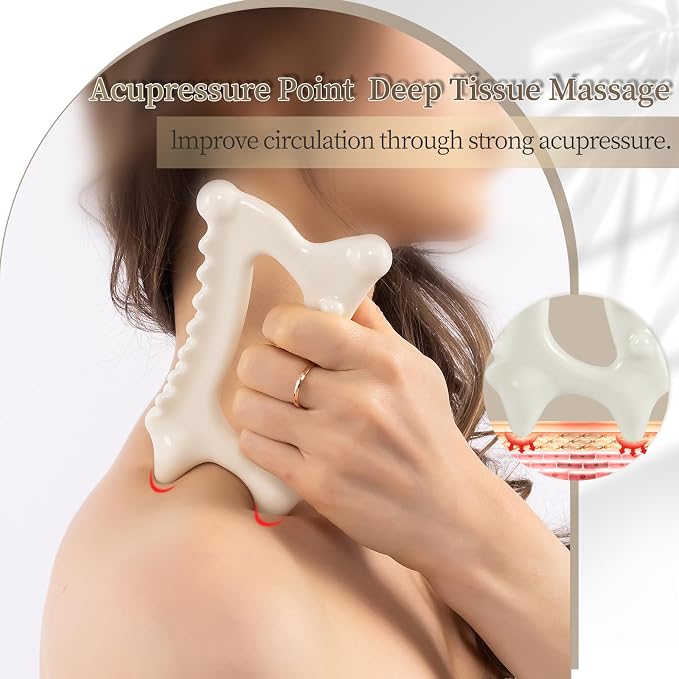 Ceramic Body Gua Sha Tools, Advanced Trigger Point Massage Tools, Korean 괄사 Gua - Image 2