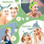 WLLHYF 3 Pack Spa Headband Face Wash Hairband Facial Makeup Head Wraps Cartoon - Image 7