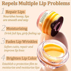 2 Pack Bee Lip Balm Honey Pot, Honey & Strawberry Lip Mask Propolis Lip Mask - Image 6