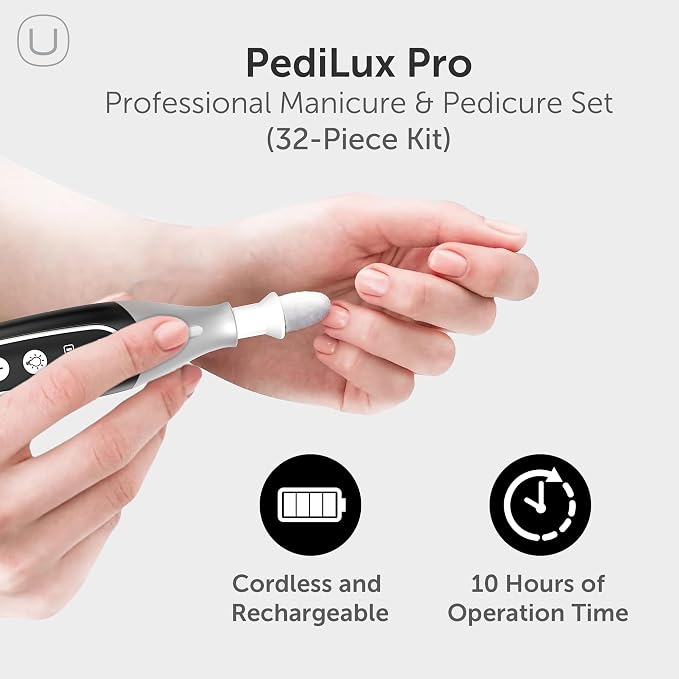 UTILYZE PediLux Pro Professional Manicure Pedicure Kit, Thick Toenail Grinder - Image 2