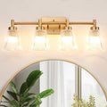 OCIOC 4-Light Bathroom Vanity Light, Burshed Gold Bathroom Light by ocioc