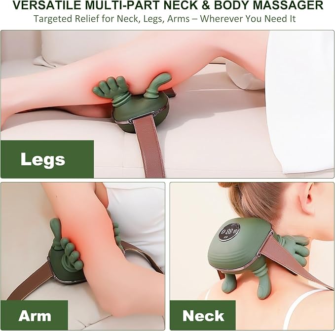 Neck Massager with Heat, Bionic Shiatsu Neck and Shoulder Massager with 4D - Image 4