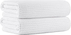 MICROFI New Microfiber Waffle Bath Towels, 2 Pieces, Fast Drying, Lint Free 430 by Unknown