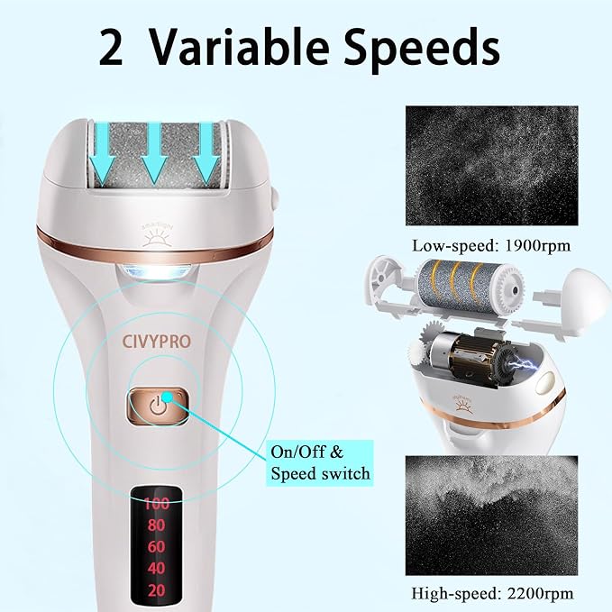 Electric Callus Remover for Feet, Long Service Time Foot Scrubber, Rechargeable - Image 4