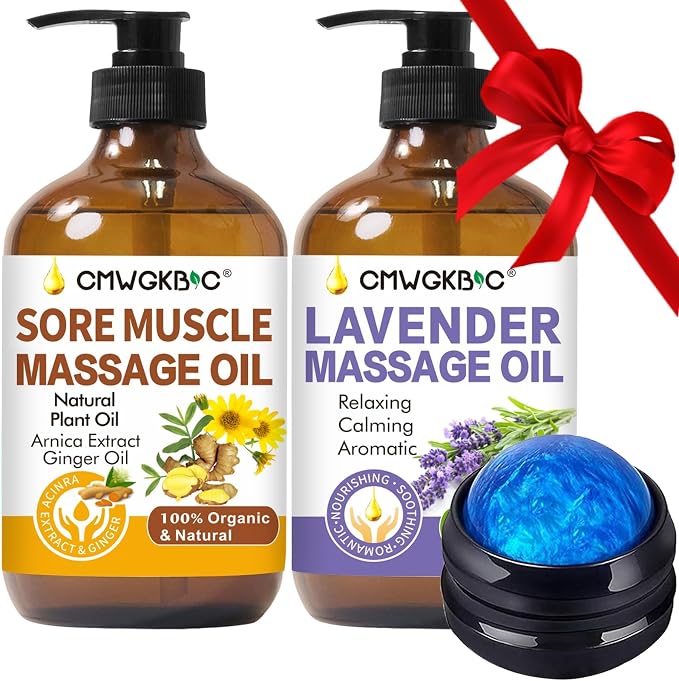 Massage Oil for Massage Therapy, Lymphatic Drainage-Ginger Oil Sore Muscle by CMWGKBC
