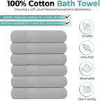 KAHAF COLLECTION 6 Pack Bath Towels Set 100% Ring Spun Cotton, Lightweight - Image 2