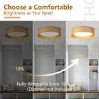 Bargeni Flush Mount Ceiling Light, 16.5 inch LED Ceiling Light Fixture - Image 6