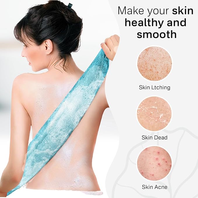 Yiclick Exfoliating Washcloth Towel- Exfoliating Body Scrubber Exfoliator - Image 3