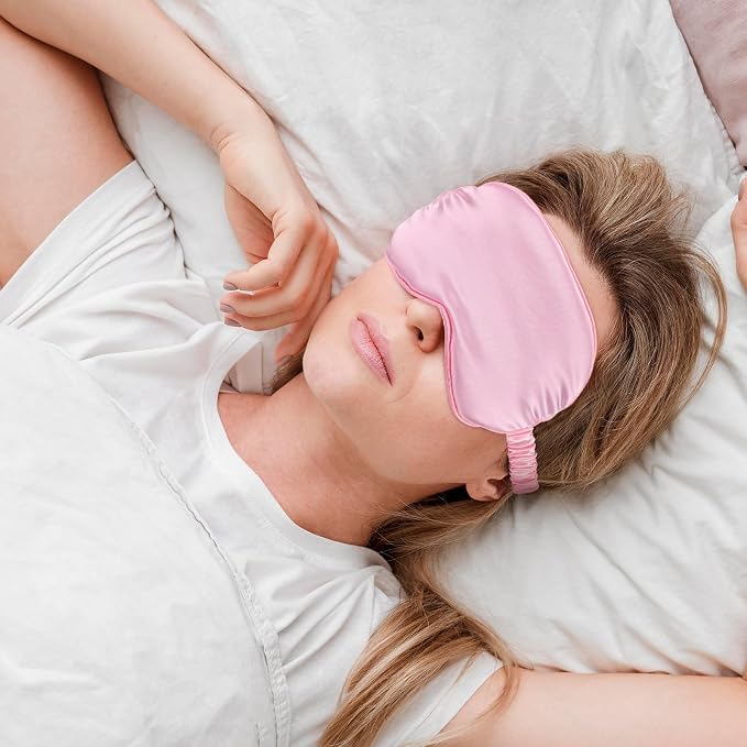 Silk Sleep Eye Mask 4 Pack Mulberry Silk Sleep Mask Eye Cover Blindfold - Image 6