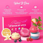 4 Pack Lip Mask Set, Hydrating Lip Mask Overnight - Image 3