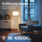 Linkind A19 LED Light Bulbs, 60W Equivalent Dimmable Light Bulbs, 4000K Cool - Image 6