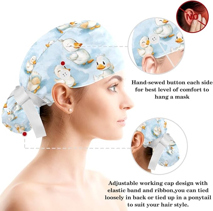 Scrub Cap, Nurse Hat, Surgical Cap - Image 3