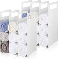 LEIFIDE Set of 4 Interlocking Towel Organizer Metal Bathroom Towel Storage Rack by LEIFIDE