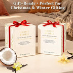 2 Pack Wood Wick Coconut & Vanilla Candle Gift Set – Long Lasting Soy Wax - Image 4