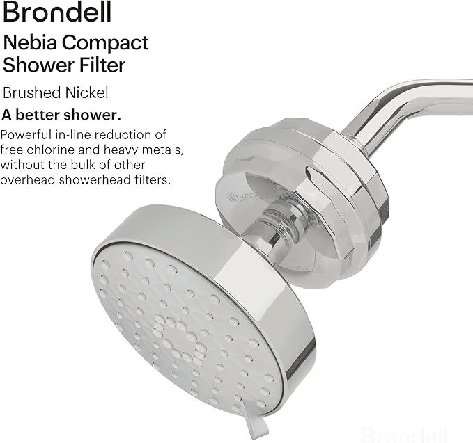 Brondell Shower Filter VivaSpring, Compact Brushed Nickel – High Output - Image 2