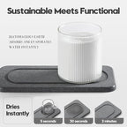 2Pack Diatomite Stone Coasters Water Absorbing Sink Tray - Image 3