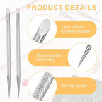 2 PCS Nail Cleaning Cuticle Stick, Stainless Steel, Cuticle Pusher Remover Dead - Image 7