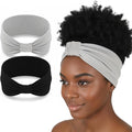 2 Pack Women Cotton Stretch Headband, Soft Breathable Hijab Cap, Wide Elastic by Unknown