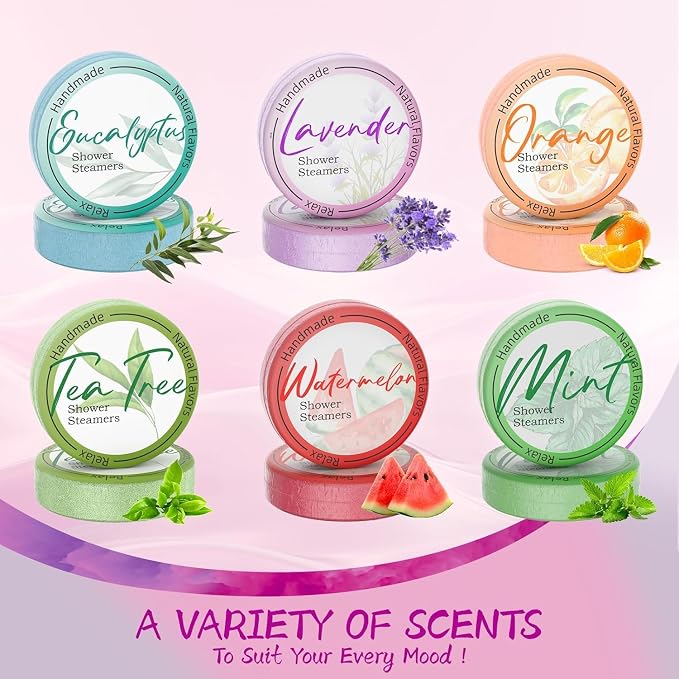 Shower Steamers Aromatherapy 8 Pack –Natural Essential Oil Shower Bombs - Image 2