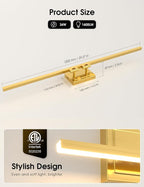 VOLISUN Bathroom Vanity Light 39.4 inch, 24W Dimmable 5CCT Led Bathroom Light - Image 6