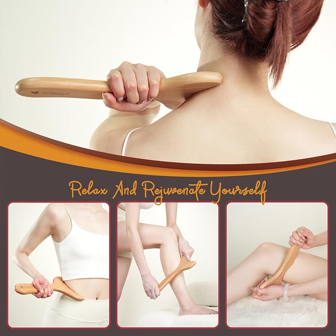 Wood Therapy Massage Tools, Lymphatic Drainage Massager, Pain Relief, Whole - Image 2