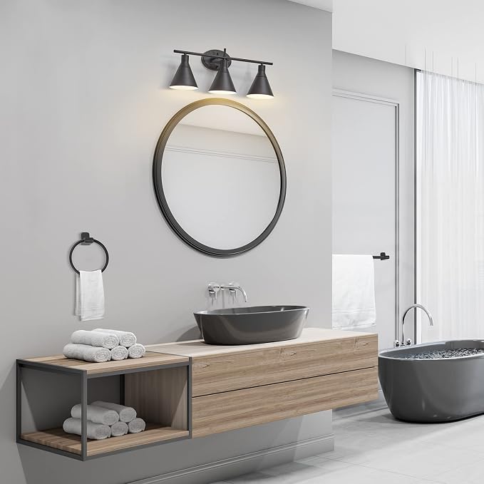 Globe Electric 52060 Tristan 5-Piece All-In-One Bathroom Set, Matte Black - Image 3