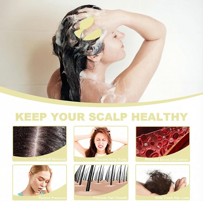 Silicone Scalp Massager Shampoo Brush, Scalp Brush - Image 4