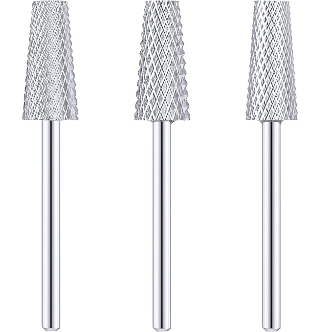 3 Pieces Tapered Barrel Carbide Nail Drill Bit, 3 Sizes Carbide Nail Drill Bit by Honoson
