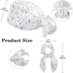 Scrub Cap with Hair Scrunchy, Ponytail Holder Surgical Cap - Image 2