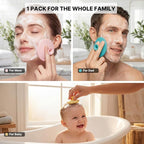 4 Pack Face Scrubber, JEXCULL Soft Silicone Facial Cleansing Brush Face - Image 2