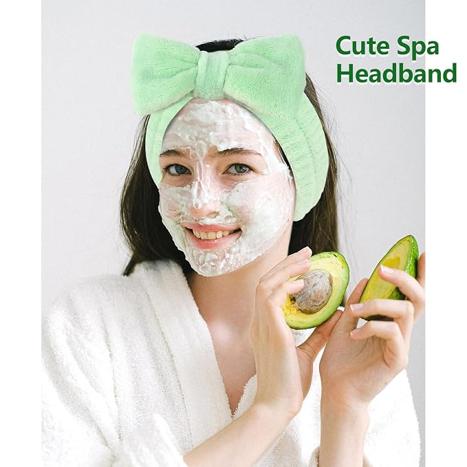 Ondder Green Spa Terry Cloth Skincare Headbands - Image 4