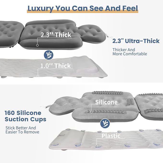 Bath Cushion, Full Body Bathtub Pillow - Image 5
